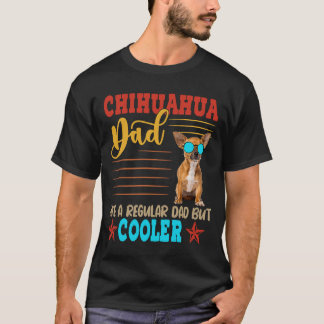 Camiseta Pai Chihuahua Definição Legal Cachorros Óculos esc