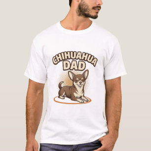 Camiseta Pai Chihuahua Gravura Vintage Design Amante de Cac