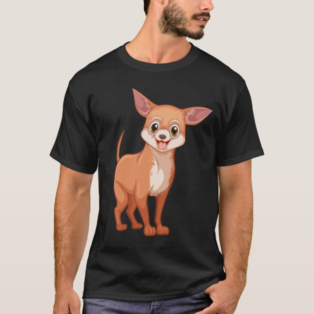 Camiseta Pai Chihuahua Mamãe Cachorro Salvando Filhos de Ca (Frente)