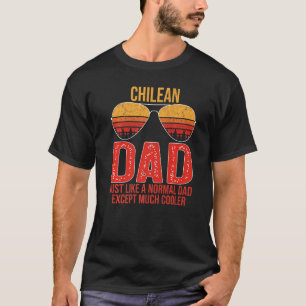 Camiseta Pai chileno retrorando óculos escuros Chile D