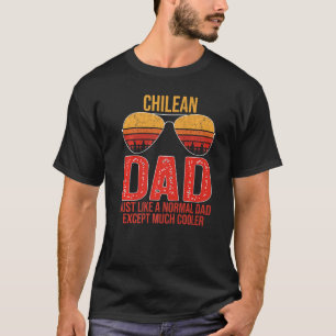 Camiseta Pai chileno retrorando óculos escuros Chile D