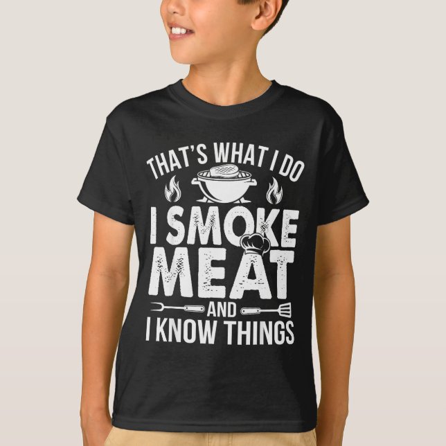 Camiseta Pai churrasco fuma carne sabe coisas pitmaster (Frente)