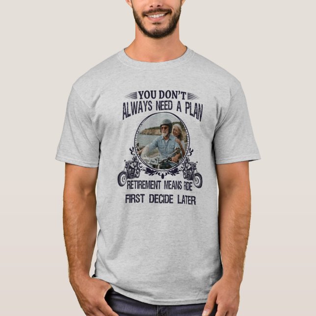 Camiseta Pai Ciclista Aposentado Imagem Personalizada (Frente)