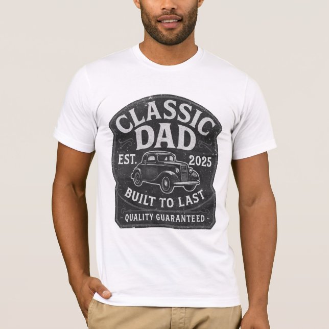 Camiseta Pai clássico EST. 2025 Vintage (Frente)