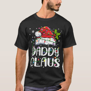Camiseta Pai Claus Christmas Lights Pajama Family Matchin