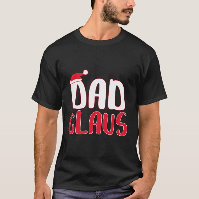 Camiseta Pai Claus T-Shirt Correspondendo Papais noeis Figu (Frente)