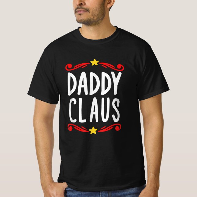 Camiseta Pai Claus Xmas Papais noeis Pajama Correspondência (Frente)