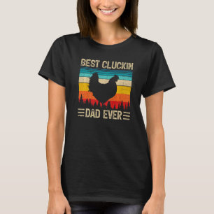 Camiseta Pai Cluckin Melhor de Todos os Tempos Vintage Fran