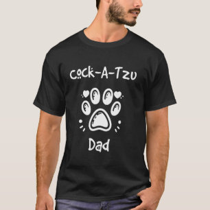 Camiseta Pai Cock-A-Tzu Cocker Spaniel Shih Tzu Mix Cão Pró