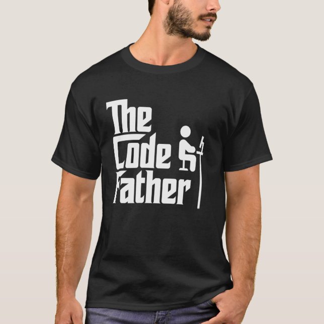 Camiseta Pai Código Codificador Divertido Ciência da Comput (Frente)