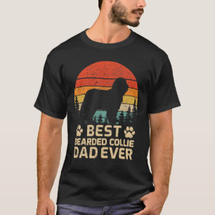 Camiseta Pai Collie De Melhor Ocupação De Mens Retro Vintag