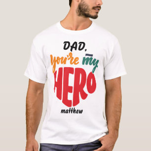 Camiseta Pai Colorida, você é meu Herói