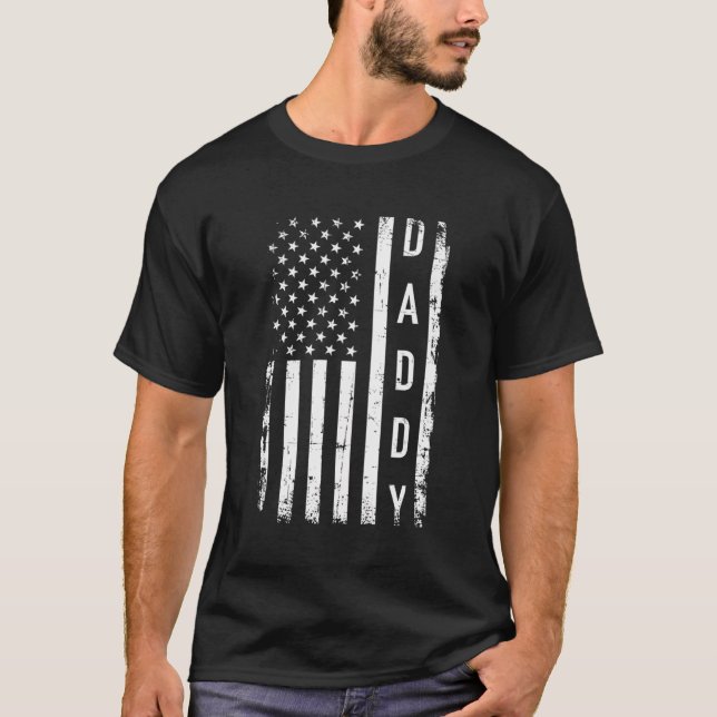 Camiseta Pai Com A Bandeira Americana (Frente)