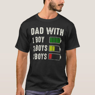 Camiseta Pai com bateria de três boys vazia Dia de os pais