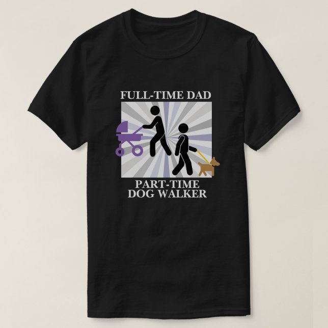 Camiseta Pai com Carrinho & Cachorro - Vida de Pai Multitar (Frente do Design)