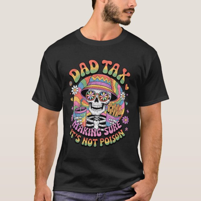 Camiseta Pai com certeza que não é venenoso Hippie (Frente)