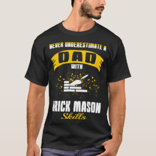 Camiseta Pai Com Competências De Brick Mason