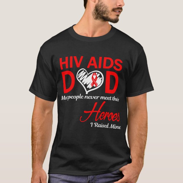 Camiseta Pai Com Hiv Aids Eu Criei O Meu (Frente)