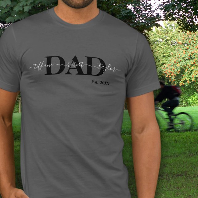 Camiseta Pai Com Nomes dos Filhos Est (Criador carregado)