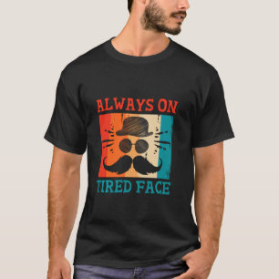 Camiseta Pai com Pai com Piada de rosto sempre em posição d
