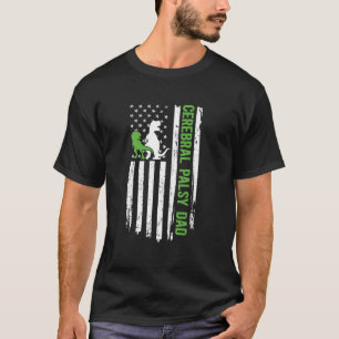 Camiseta Pai com Paralisia Cerebral Bandeira dos EUA Pai de