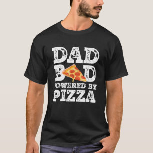 Camiseta Pai Com Pizza - Figura Gráfico Pai