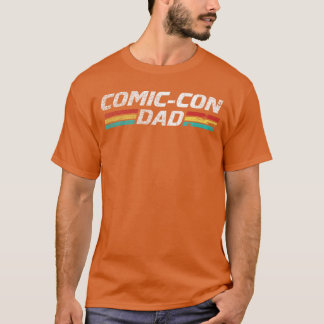 Camiseta Pai ComicCon Estilo Retro 80s Distressed família