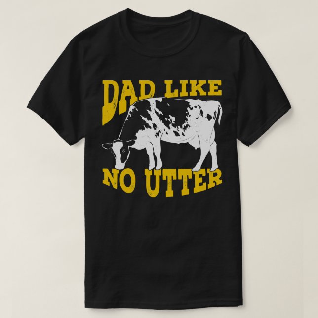 Camiseta Pai Como Sem Presente De Fazendeiro De Vaca Que Se (Frente do Design)