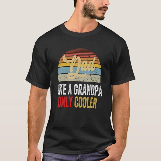Camiseta Pai Como Um Avô, Apenas Uma Ret De Definição De Pa (Frente)