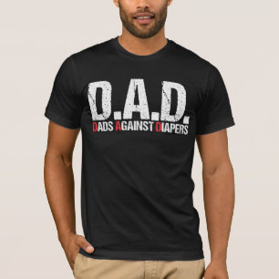 Camiseta Pai Contra Fralda Toddler Pai Bebê Problemas