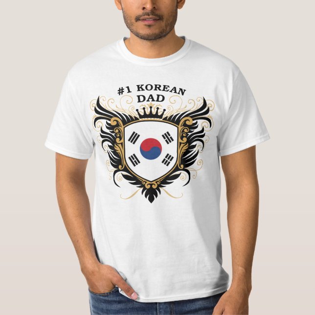Camiseta Pai coreano do número um (Frente)