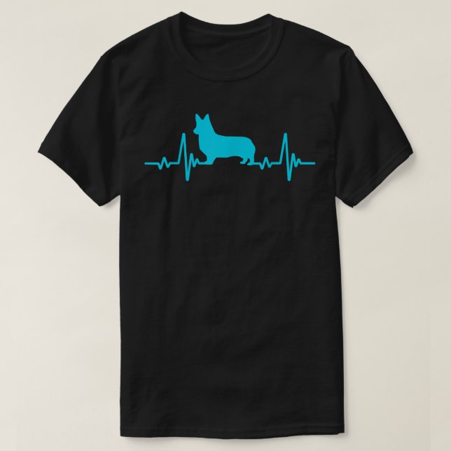 Camiseta Pai Corgi Dog Heartbeat Corgi52 (Frente do Design)