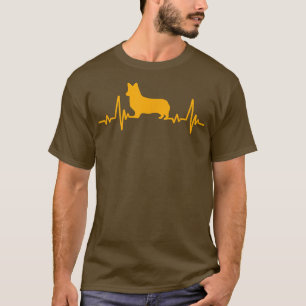 Camiseta Pai Corgi Dog Heartbeat Corgi -340
