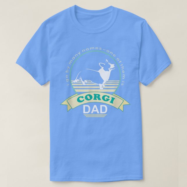 Camiseta Pai Corgi NickerStickers Cardigan Welsh Corgi (Frente do Design)