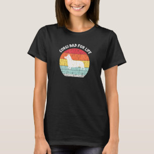 Camiseta Pai Corgi Para a Vida Impressão de Pata de Cachorr