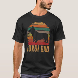 Camiseta Pai Corgi Retro Dono de Cachorro Pet Corgi Galês