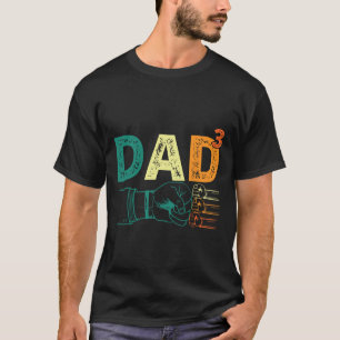 Camiseta Pai Cortado Pai De Três Mens Cita Feliz Natal