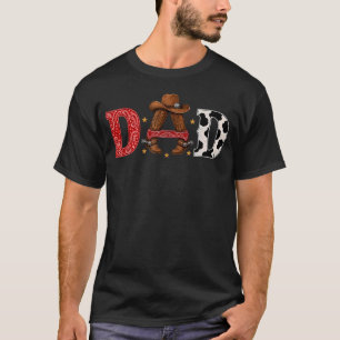 Camiseta Pai Cowboy Festa de Rodeio Temática Western de Ani