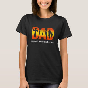 Camiseta Pai Cristão de Deus Meu Herói Jesus Pai