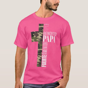 Camiseta Pai Cristão Espanhol Dia Del Padre Regalos