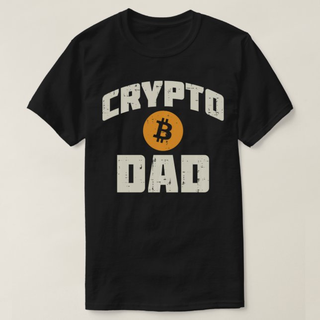 Camiseta Pai Crypto Bitmoney BTC Cryptocurrency Day Trator  (Frente do Design)