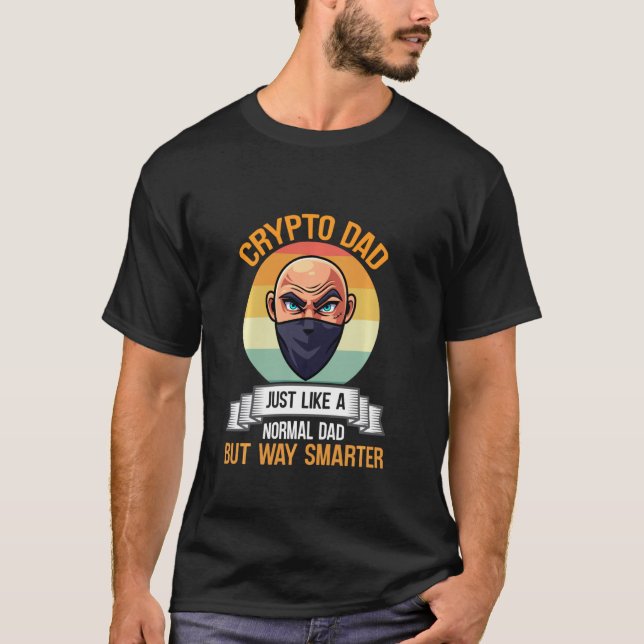Camiseta Pai Crypto Como Um Pai Normal Mas Muito Inteligent (Frente)