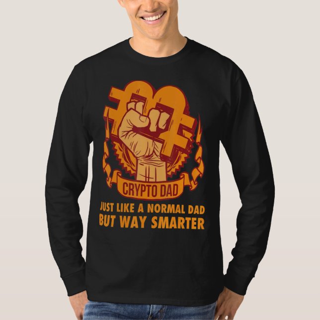 Camiseta Pai Crypto Tal Como Um Pai Normal Cryptocurrency F (Frente)
