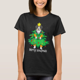 Camiseta Pai D-Og M-Om Da Árvore De Natal Da Montanha Berne