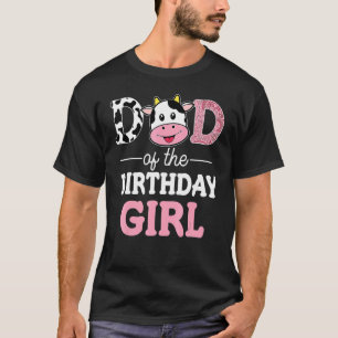 Camiseta Pai da aniversariante Vaca da fazenda Papai 1º