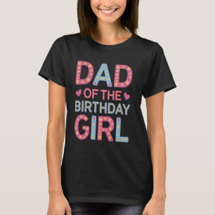 Camiseta PAI da Arte Colorida de Aniversário