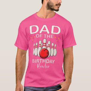 Camiseta Pai Da Boliche Da Garota De Aniversário Do Bowler