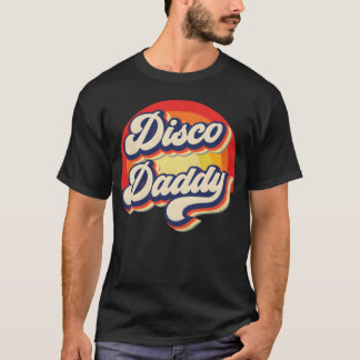Camiseta Pai da discoteca Arco-íris Groovy Retro Homens Pai