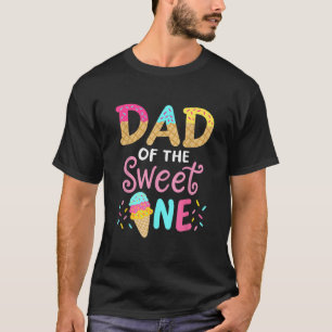 Camiseta Pai da doce camada de gelo da família de aniversár