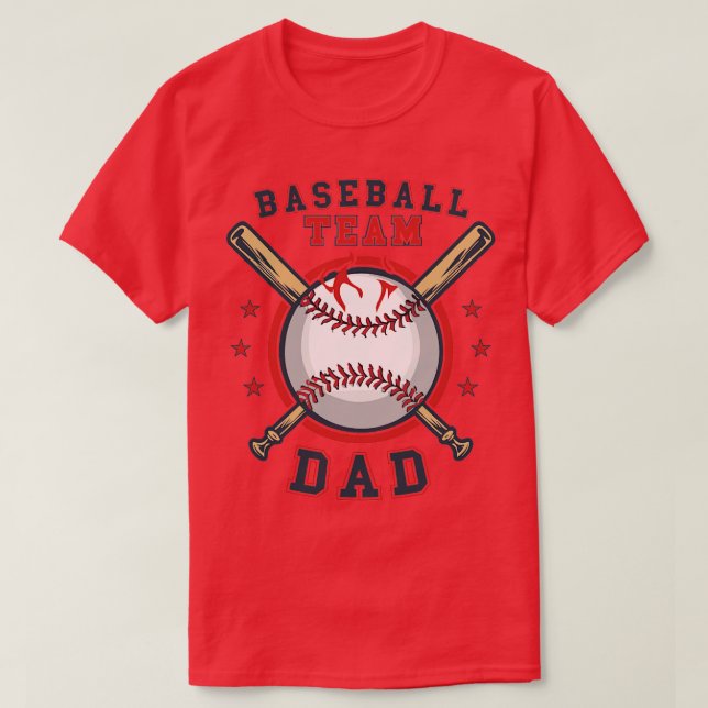 Camiseta pai da equipe de beisebol (Frente do Design)